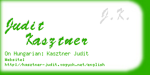 judit kasztner business card